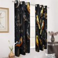 thumbnail image 2 of Blackout Curtains for Bedroom Watercolor Bird Full Room Darkening Grommet Curtains for Living Room,Thermal Insulated Ombre Drapes, 2 of 7