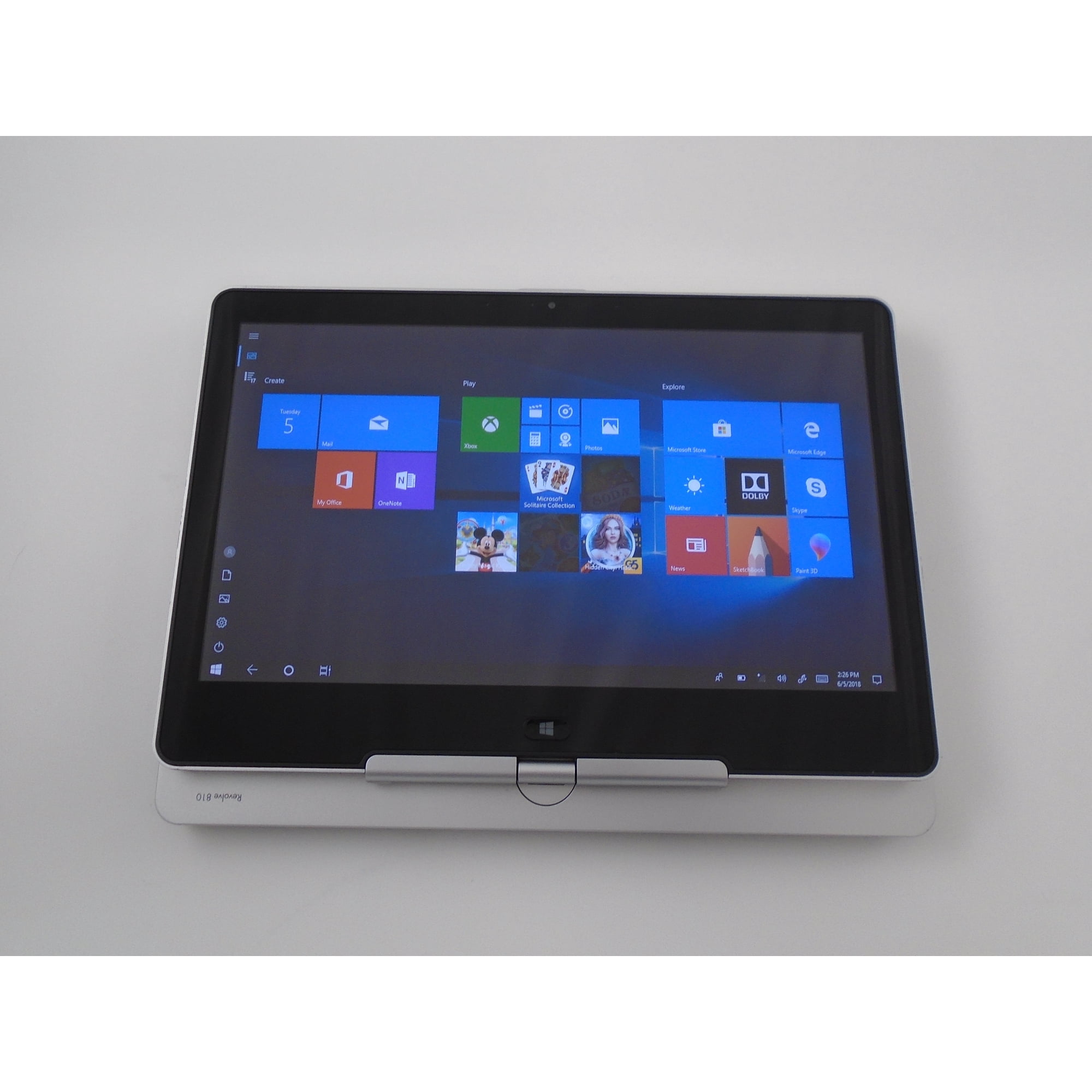 HP EliteBook Revolve 810 G3 11.6" Touchscreen 2-in-1 Laptop, Intel Core i5, 8GB RAM, 128GB SSD, Windows 10 Pro