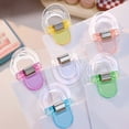 thumbnail image 2 of Hioecau Mini Transparent Binder Clips Colorful Book Holder Clip Long Tail Handbook Clips for Paper School Office Home, 2 of 8