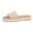 Beige, variant on Slides Sandals for Women Breathbale Woven Slip On Flat Slippers Low Platform Open Toe Comfortable Summer Beach Sandal White Size 7.5