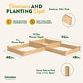 thumbnail image 2 of Greenes Fence 4' x 12' x 7-10.5" (3/4" Thick) Premium Cedar Raised Garden Bed, 2 of 8