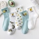 thumbnail image 1 of Calcetines de mujer de primavera y verano, calcetines de mujer de estilo japonés, lindos, divertidos, con expresión de ojos grandes, medias de tubo para dormir, 1 of 5