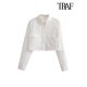 thumbnail image 5 of TRAF-blusa holgada de popelina con bolsillos para mujer, corta Camisa de manga larga con botones, Estilo Vintage, a la moda, 5 of 5