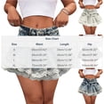 thumbnail image 3 of BUIGTTKLOP High Waist Denim Mini Skirt for Women Layered A-Line Skater Skirt with Lace Trim Casual Streetwear, 3 of 6