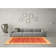thumbnail image 3 of Ahgly Company Indoor Rectangle Oriental Orange Modern Area Rugs, 2' x 4', 3 of 4