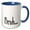 Blue/White, variant on 3drose, Image of Word Bruh, 11oz Two-tone Black Mug