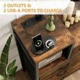 thumbnail image 3 of 9 Drawer Dressers for Bedroom, Dressers & Chests of Drawers with Charging Station, Wide Fabric Dresser with Shelf, Brown, 3 of 7