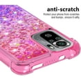 thumbnail image 4 of for Xiaomi Redmi Note 10 4G/Xiaomi Redmi Note 10S Case,Creativity Clear Gradient Quicksand Glitter Flowing Liquid Floating Case Bling Diamond Sparkle Cover for Redmi Note 10 4G JB Pink Mauve, 4 of 14