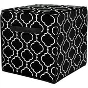Urban Shop Square Pouf Ottoman - Black T