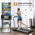 thumbnail image 3 of Foldable Treadmill, Dprodo 2-in-1 Walking Pad 3.0HP Under Desk Treadmill, Widened 18.1 inche Running Belt,Speeds 0.5-8Mph Exercise Treadmill 350 lbs Capacity with App Connection, Remote, 3 of 12
