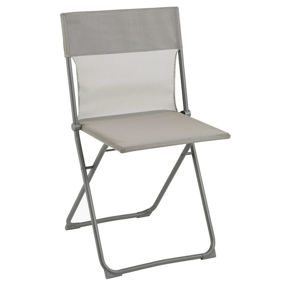 Lafuma Balcony II Colorblock Steel Patio Chair, Titane Gray, Set of 2