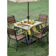 thumbnail image 4 of Outdoor Tablecloth with Umbrella Hole for Patio/Picnic/Party/Camping, Lemon Basket Summer Waterproof Table Cloth Square Cover Washable, Farmhouse Green Lace Eucalyptus (54"x 54"), 4 of 8