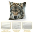 thumbnail image 4 of Orinice Wolf Snow Graphic Decorative Cushion Throw Pillow Cover Square Winter Printed on Both Sides 1PC 24x24in, 4 of 5