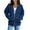 NN#-Dark Blue, variant on Dark Green Hoodies for Women Long Sleeve Full-Zip Winter Sweatshirts Light Loose Fit Cotton Hooded Y2k Drawstring with Pocket Jackets