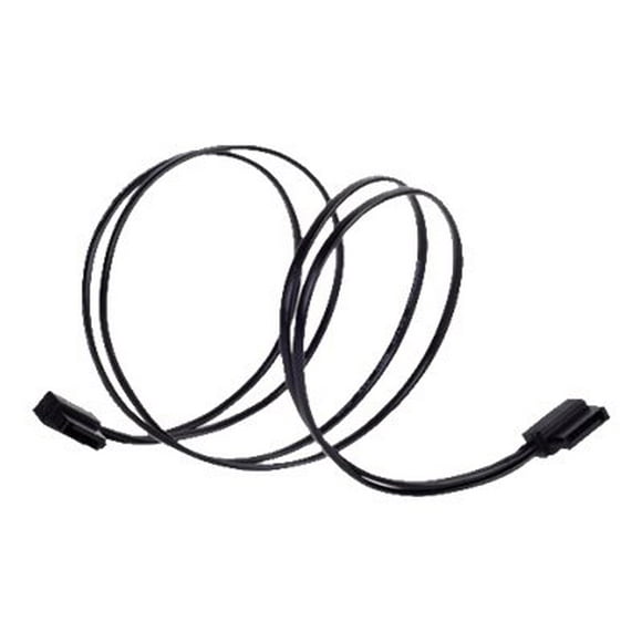 SilverStone CP11 - Câble SATA - Serial ATA 150/30/600 - SATA (F) à SATA (F) - 1 Pieds - Connecteur 90 - Noir