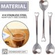 thumbnail image 3 of cucharas de té | Minicucharas en forma de corazón para postres | Juego de cucharas de acero inoxidable | Cucharas para café expreso, 3 of 5