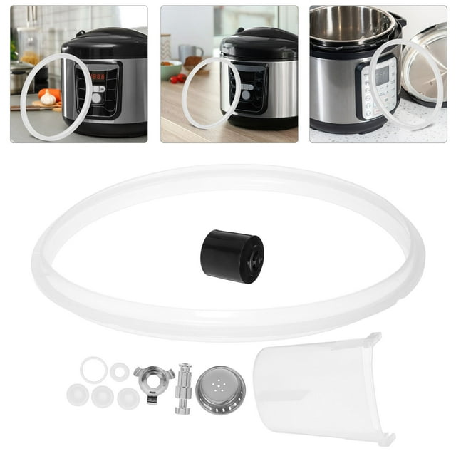 Tineasur 1Set Assorted Color Pressure Cooker Seal Ring and Float Valve Replacement for Wide Compatibility