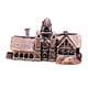 thumbnail image 2 of Figura de castillo en miniatura,Figura de latón de mini castillo coleccionable retro,Figura de metal en miniatura para decoración del hogar,Pequeña estatua decorativa coleccionable como, 2 of 8