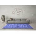thumbnail image 3 of Ahgly Company Indoor Square Oriental Blue Traditional Area Rugs, 6' Square, 3 of 4