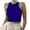 Blue, variant on Duoif Tank Top for Women, Women's Cropped Tank Tops Ribbed Sleeveless Crew Neck Blouses Summer Casual Basic Tops Womens Tank Tops Womens Tops Orange L