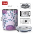 thumbnail image 4 of Floral 12oz Stainless Steel Coffee Mug – Double-Wall Insulated Cup with Spill-Resistant Lid, 360° Full-Print Design, Keeps Drinks Hot & Cold for Home, Office, Travel,Thanksgiving,Christmas, Spring, 4 of 5