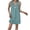 Mint Green, variant on Women's Sleeveless V-Neck Shift Dress with Button Detail, Casual Flowy Mini Dress in Linen-Like Fabric for Summer