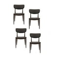 thumbnail image 2 of Sammy PU Faux Leather Dining Chair in Grey with Metal Black Frame, Side Dining Chair, Armless Chair - Set 4, 2 of 3