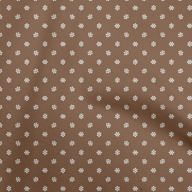 oneOone Cotton Flex Brown Fabric Asian Block Craft Projects Decor Fabric Printed By The Yard 40 Inch Wide