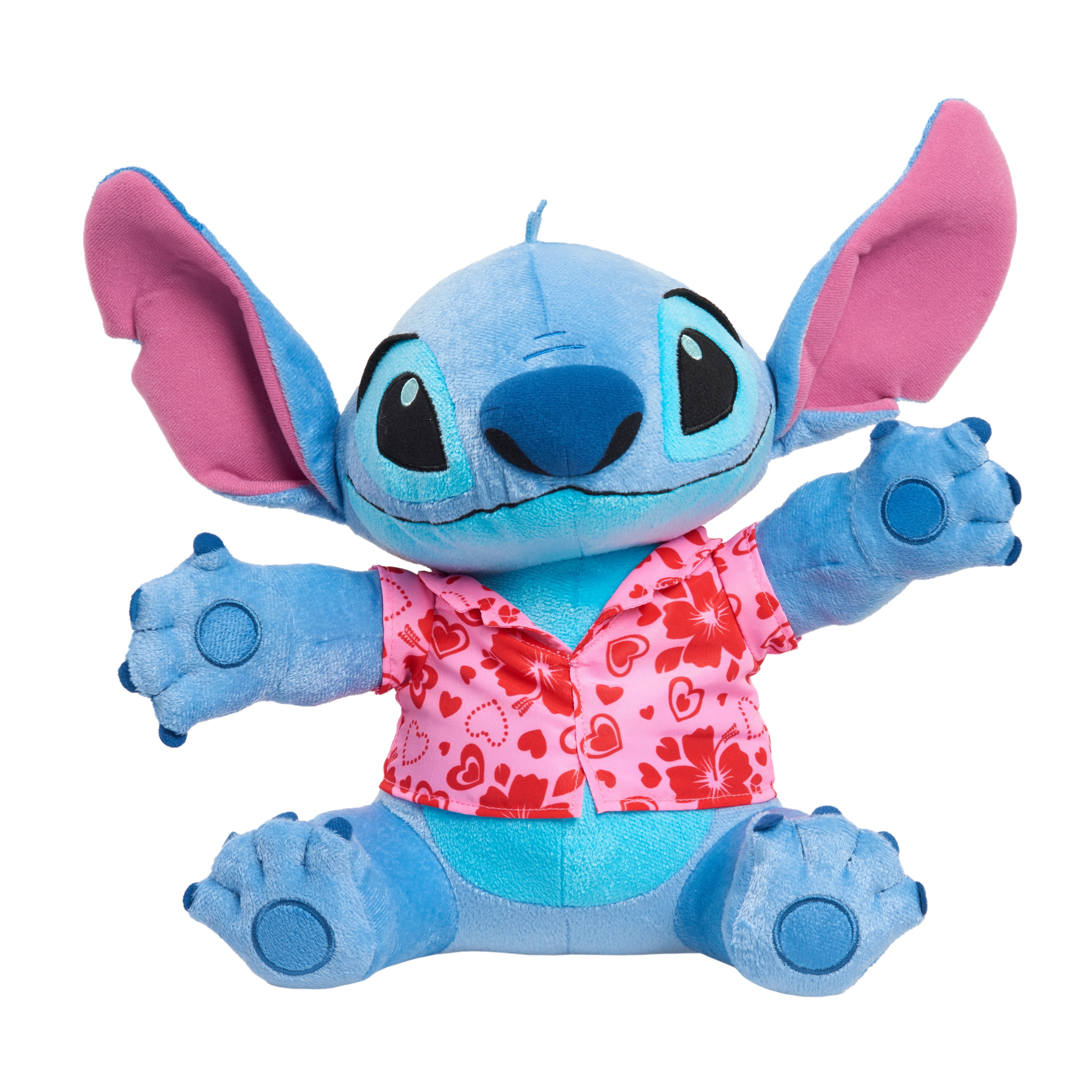 Disney Valentine Stitch Large 11-inch Plush with Shirt, Officially Licensed  Kids Toys for Ages 2 Up, Gifts and Presents 