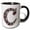 Black/White, variant on 3drose, Pretty Image of Ruby Jeweled Monogram Letter C, 15oz Two-tone Red Mug