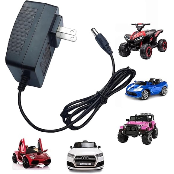 Eeyueer 6V Battery Charger for Ride On Toys Electric Car 6Volt Power-Wheels Charger Replacement Part Powered Bumper Toddler Toy Charger RC Adapter 6v Power Supply ATV SUV Truck Trax (6V 1000mA)