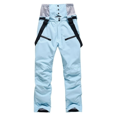 SDNall Womenski Pants Womens and Mens Ski Pants Mens Large Size Warm Snowboard Double Board Windproof Ski Pants Sizes:S-2XL