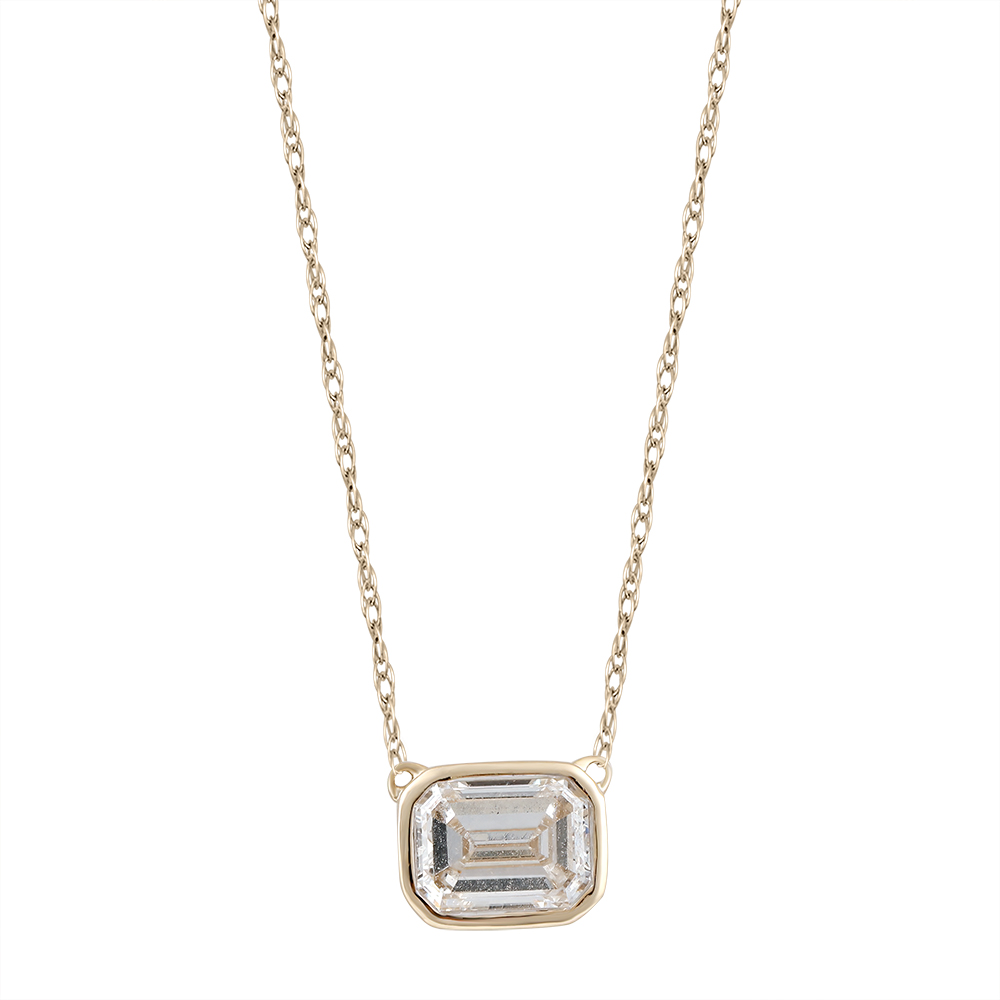 Brilliance Fine Jewelry 1/2 Carat Lab Grown Diamond Women Solitaire Pendant 14KT Gold Plated Silver