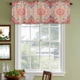 thumbnail image 3 of Boho Ethnic Curtain Valances for Windows, Kitchen Valance Window Treatments Panel 2 Pack, Southwest Aztec Tribal Geometric Aesthetic Rod Pocket Short Curtains for Bathroom Bedroom 42 x 18 Inch, 3 of 8