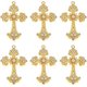 thumbnail image 1 of 6 piezas de dijes de rosario dorado, dijes góticos grandes, dijes de diamantes de imitación, dijes colgantes, dijes de crucifijo, 1 of 6