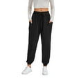 thumbnail image 5 of SWQZVT Women's Cargo Sweatpants with Pockets High Waisted Jogging Pants Drawstring Athletic Joggers Fall Trousers, 5 of 7