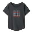 thumbnail image 1 of Camiseta para mujer, top de verano, cuello redondo, camiseta para playa, compras, viajes, XL, 1 of 8
