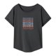 thumbnail image 1 of Camiseta para mujer, top de verano, cuello redondo, camiseta para playa, compras, viajes, M, 1 of 8