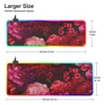 thumbnail image 3 of Pink and Red Roses RGB Gaming Mouse Pad Large Keyboard Mat Rubber Base 13 Light Modes, 3 of 6