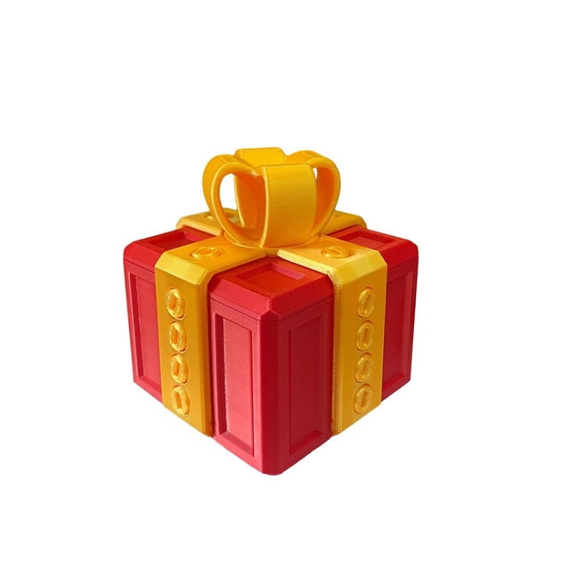 HLONK Annoying Gift Box Unique 3D Printed Design Maddening Gift Box Challenging Gift Box Fun Long-lasting High-Quality Material Irritating Gift Box Gold Red 2.36In