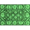 thumbnail image 1 of Ahgly Company Indoor Rectangle Abstract Emerald Green Modern Area Rugs, 2' x 3', 1 of 4