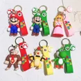thumbnail image 2 of Llavero Super Mario de 22 estilos, Mario Bros, Luigi, Toad, Yoshi, Bowser, figura de acción, modelo de PVC, bolsa de dibujos animados, muñeco colgante, juguetes de regalo, 2 of 5