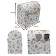 thumbnail image 4 of Cartoon Stand Mixer Cover, Hand Drawn Animals Like Cat Dog Rabbit Fox and Hedgehod Along Sun Clouds and Leaves, Kitchen Appliance Organizer Bag Cover with Pockets, 5 Quarts, Multicolor, by Ambesonne, 4 of 4