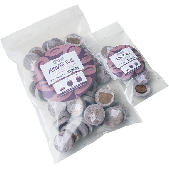 Pure Coconut Coir Netted Seed Starting Pellets - 42mm - Pack of 250 - Sustainable, Renewable, Unamended - Superior to Peat Plugs - High Water Holding - Minimize Root Loss & Transplant Shock