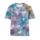 thumbnail image 5 of Mujeres Pantalones Cortos, Moda Impresa Manga Corta Cuello Redondo Camiseta Blusa, Top de Lentejuelas Casual, 5 of 9