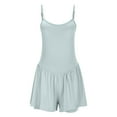 thumbnail image 3 of ZZwxWA Women's Summer Sleeveless Rompers Spaghetti Strap Double Lined Shorts Jumpsuit One Piece Outfits, 3 of 6