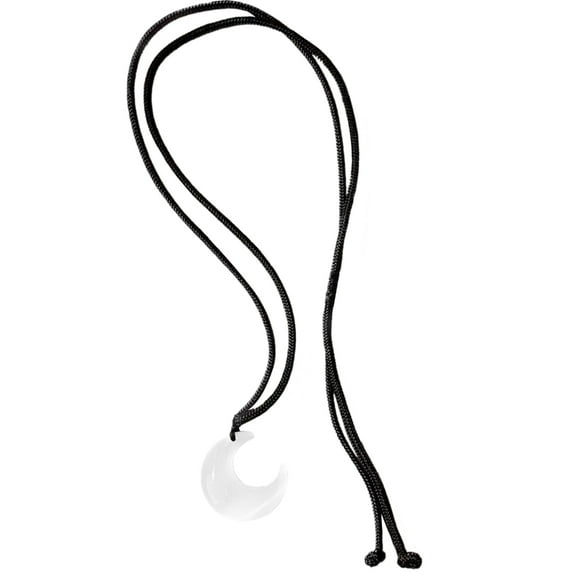 SIEYIO Crystal Crescent Moon Pendant Necklace Black Rope Choker Elegant Clavicle Chain