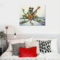 thumbnail image 4 of Nawypu Canvas Frog Wall Art Decor: Side by Side Frogs with Glasses Art Bedroom Wall Art Laundry Room Decor and Accessories Girl Room Decor Inspirational Wall Art with Frame Easy Hanging, 4 of 4