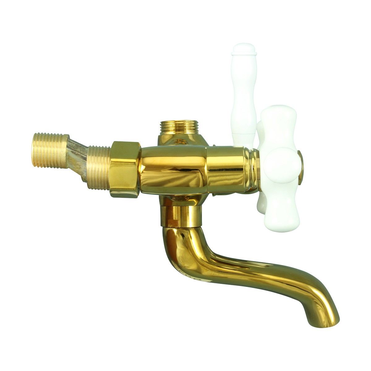 Part PVD Brass Cross Handle Porcelain Tub Faucet Bathroom Tap bathtub| Renovators Supply