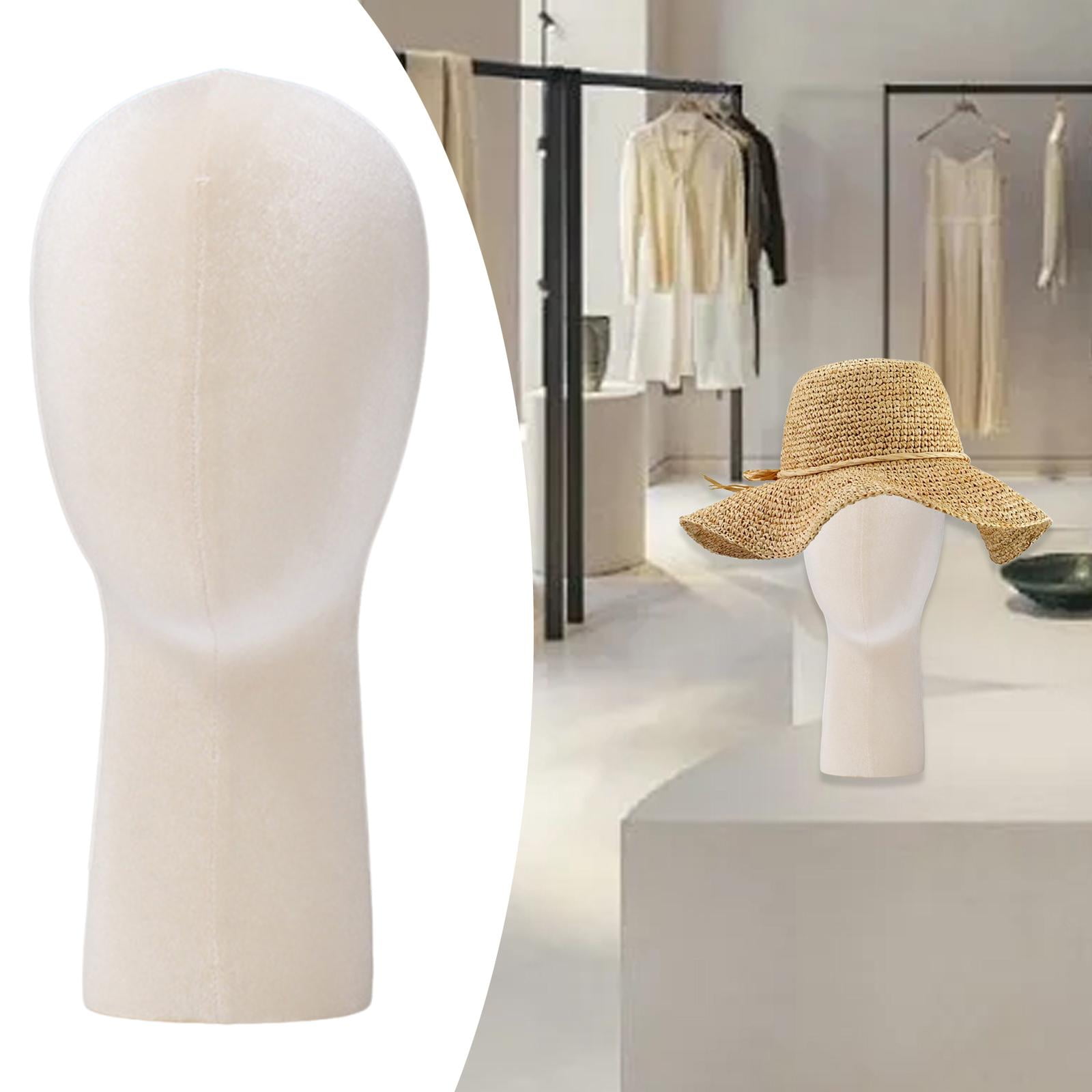 TOOYFUL Display Head Mannequin Head Model Styling Display Hat Display Stand for apricot